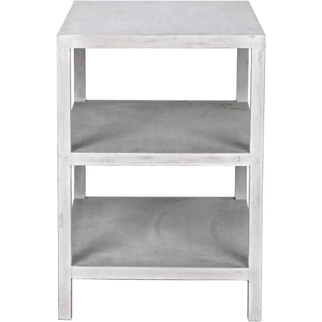 Rectangular Two-Shelf Wood Side Table