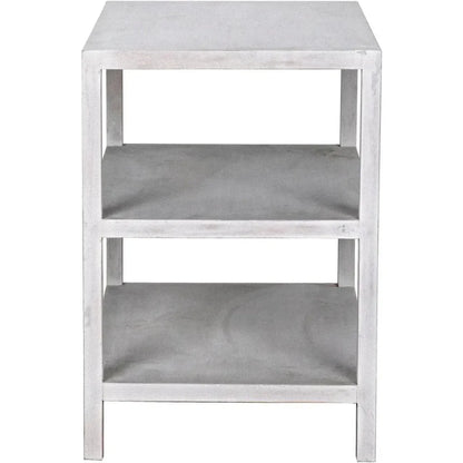 Rectangular Two-Shelf Wood Side Table
