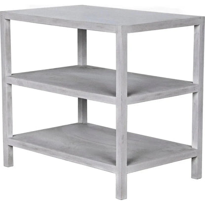 Rectangular Two-Shelf Wood Side Table
