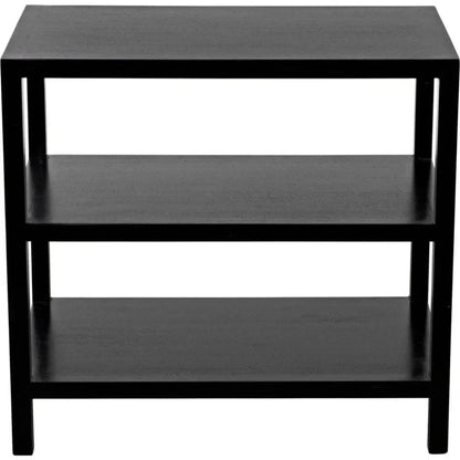 Rectangular Two-Shelf Wood Side Table