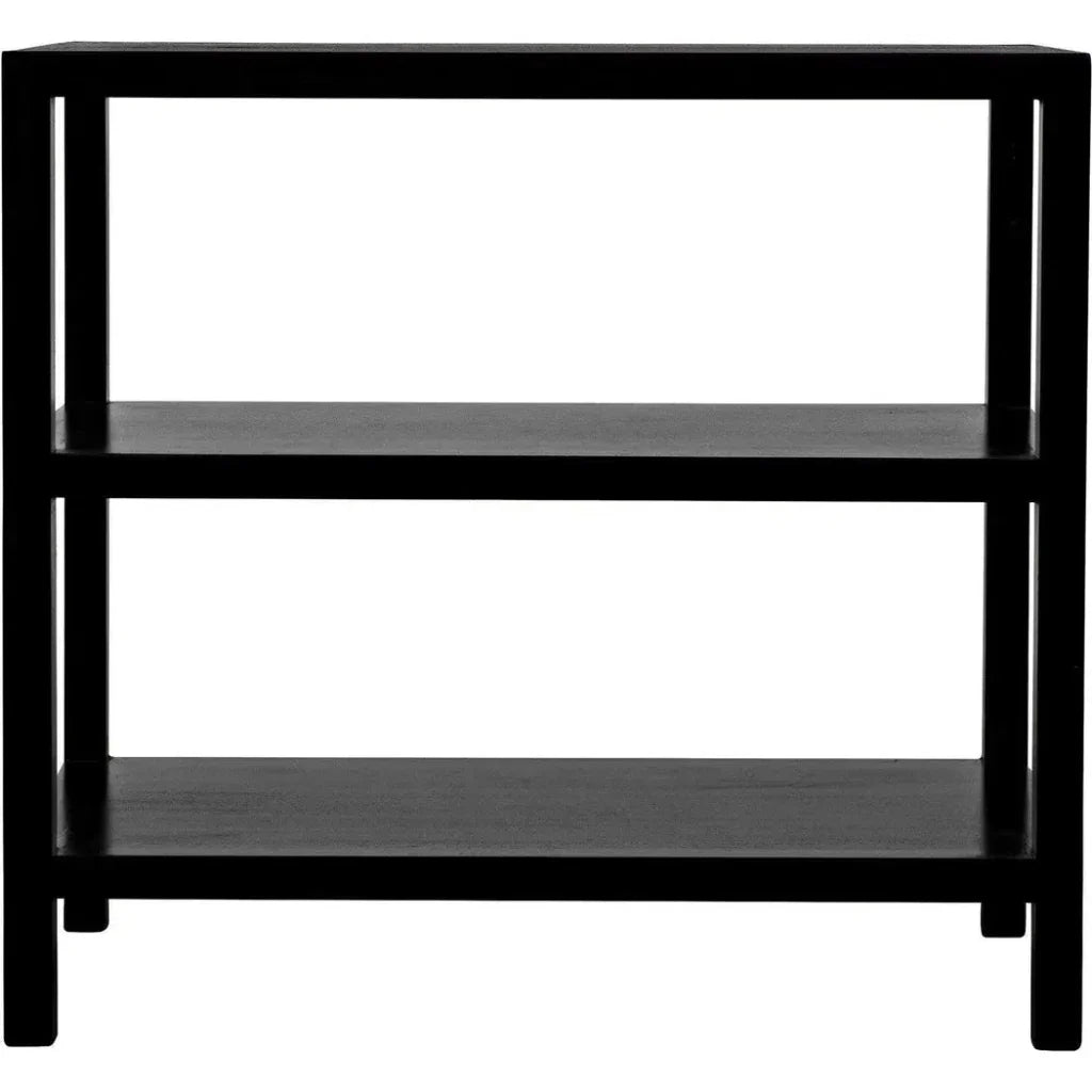 Rectangular Two-Shelf Wood Side Table