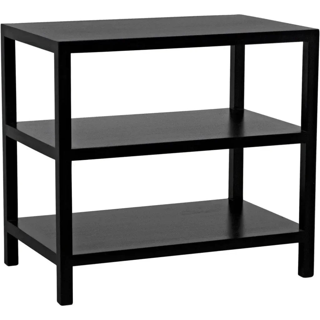 Rectangular Two-Shelf Wood Side Table
