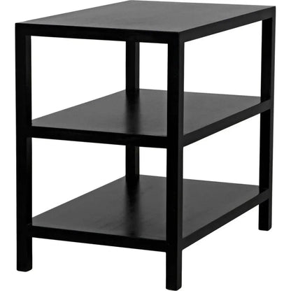 Rectangular Two-Shelf Wood Side Table