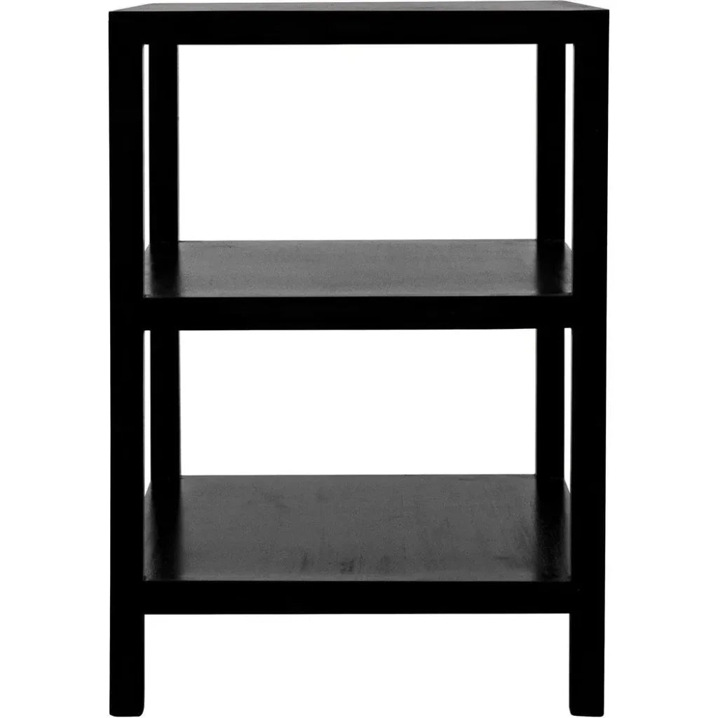 Rectangular Two-Shelf Wood Side Table