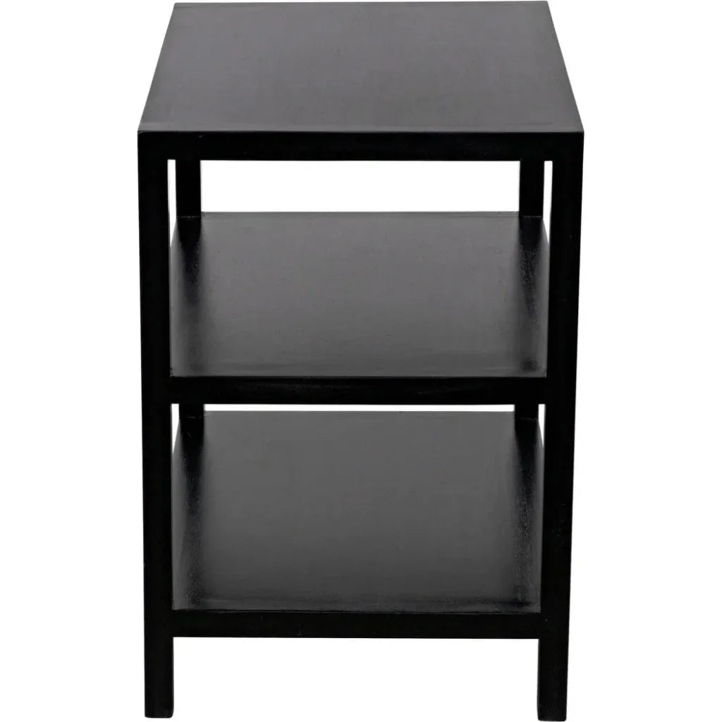 Rectangular Two-Shelf Wood Side Table