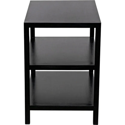 Rectangular Two-Shelf Wood Side Table