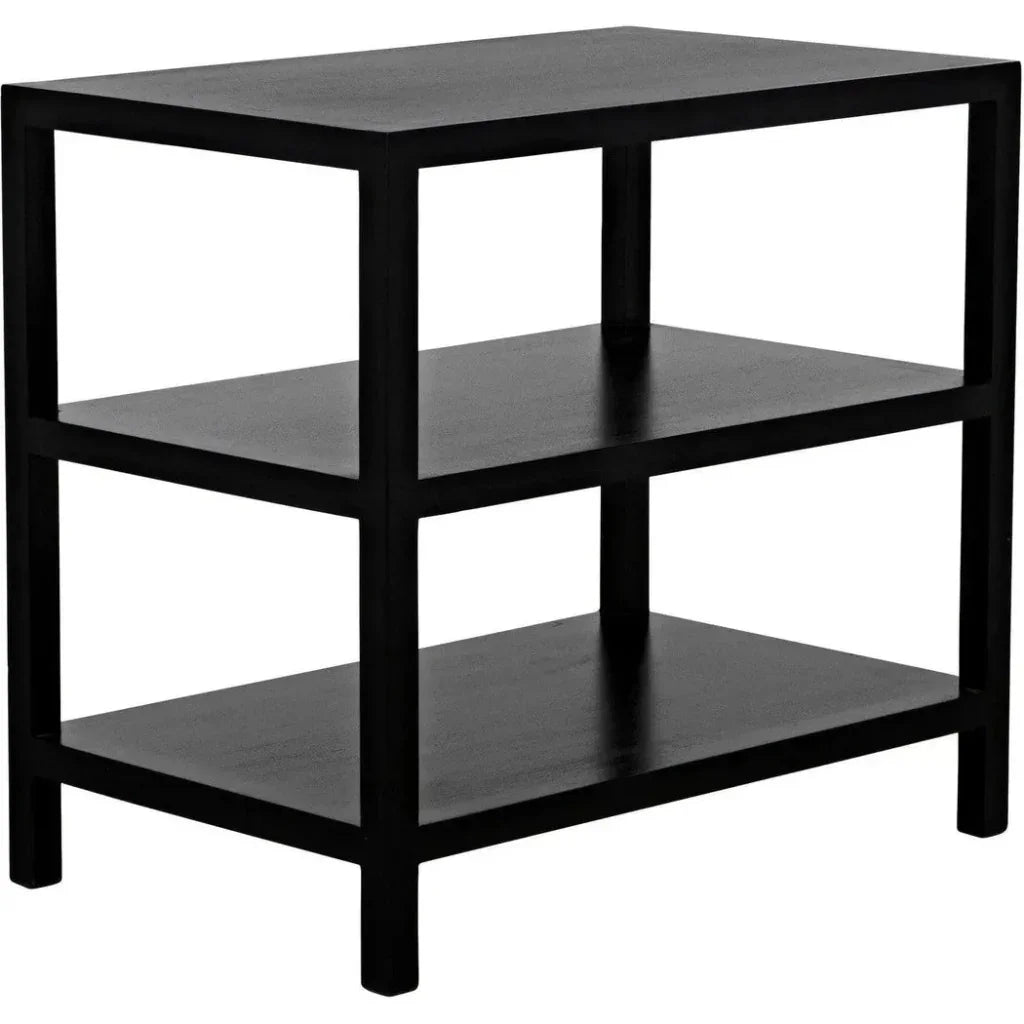 Rectangular Two-Shelf Wood Side Table