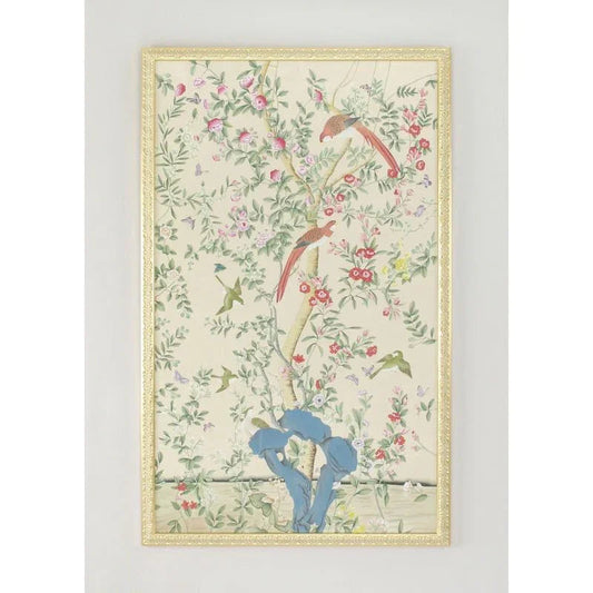 Red Cockatoo Panels Hand Painted Artwork-Framed Wall Art-Chelsea House-LOOMLAN