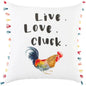 Red Words Fun Decorative Couch Pillows Down Insert - LOOMLAN - LOOMLAN - Throw Pillows