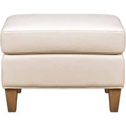 Redding Leather Ashland Pearl Chic Ottoman - LOOMLAN - Olivia + Quinn - Ottomans