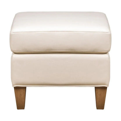 Redding Leather Ashland Pearl Chic Ottoman - LOOMLAN - Olivia + Quinn - Ottomans
