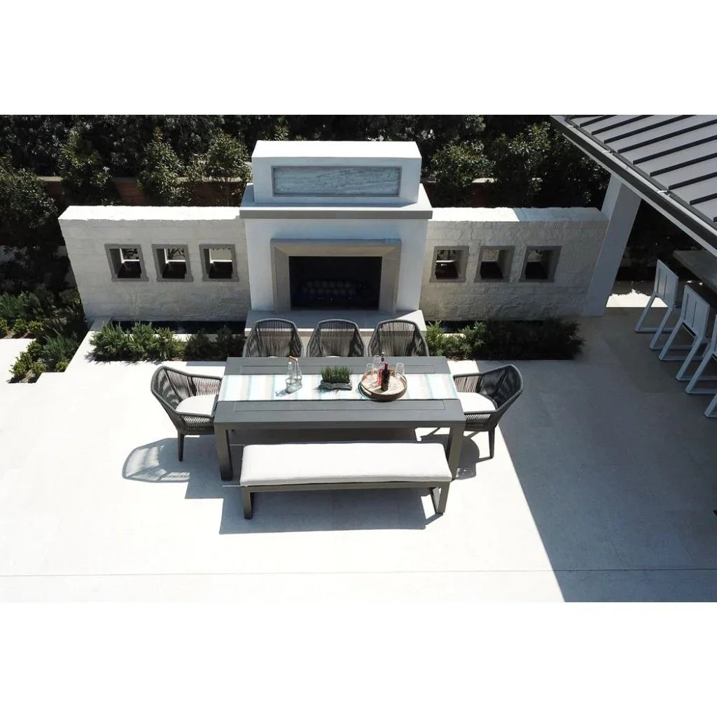 Redondo Aluminum Outdoor Dining Table-Outdoor Dining Tables-Sunset West-LOOMLAN