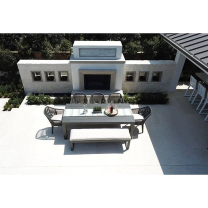 Redondo Aluminum Outdoor Dining Table-Outdoor Dining Tables-Sunset West-LOOMLAN