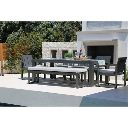 Redondo Aluminum Outdoor Dining Table-Outdoor Dining Tables-Sunset West-LOOMLAN