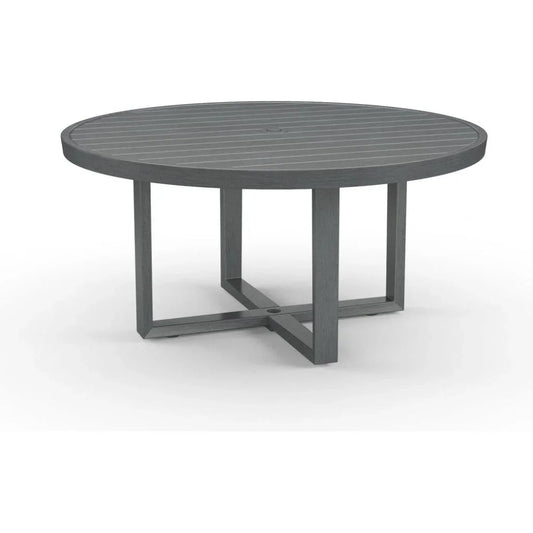 Redondo Aluminum Round Outdoor Dining Table-Outdoor Dining Tables-Sunset West-60" Dia-LOOMLAN