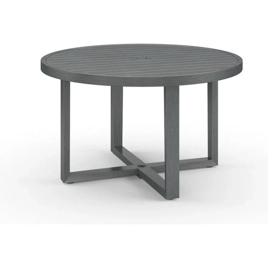 Redondo Aluminum Round Outdoor Dining Table-Outdoor Dining Tables-Sunset West-50" Dia-LOOMLAN