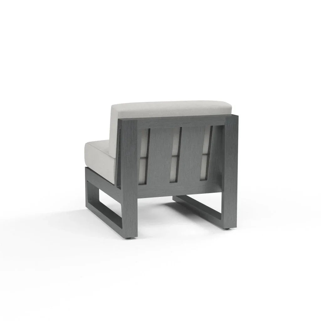 Redondo Sunbrella Armless Outdoor Club Chair-Outdoor Accent Chairs-Sunset West-LOOMLAN