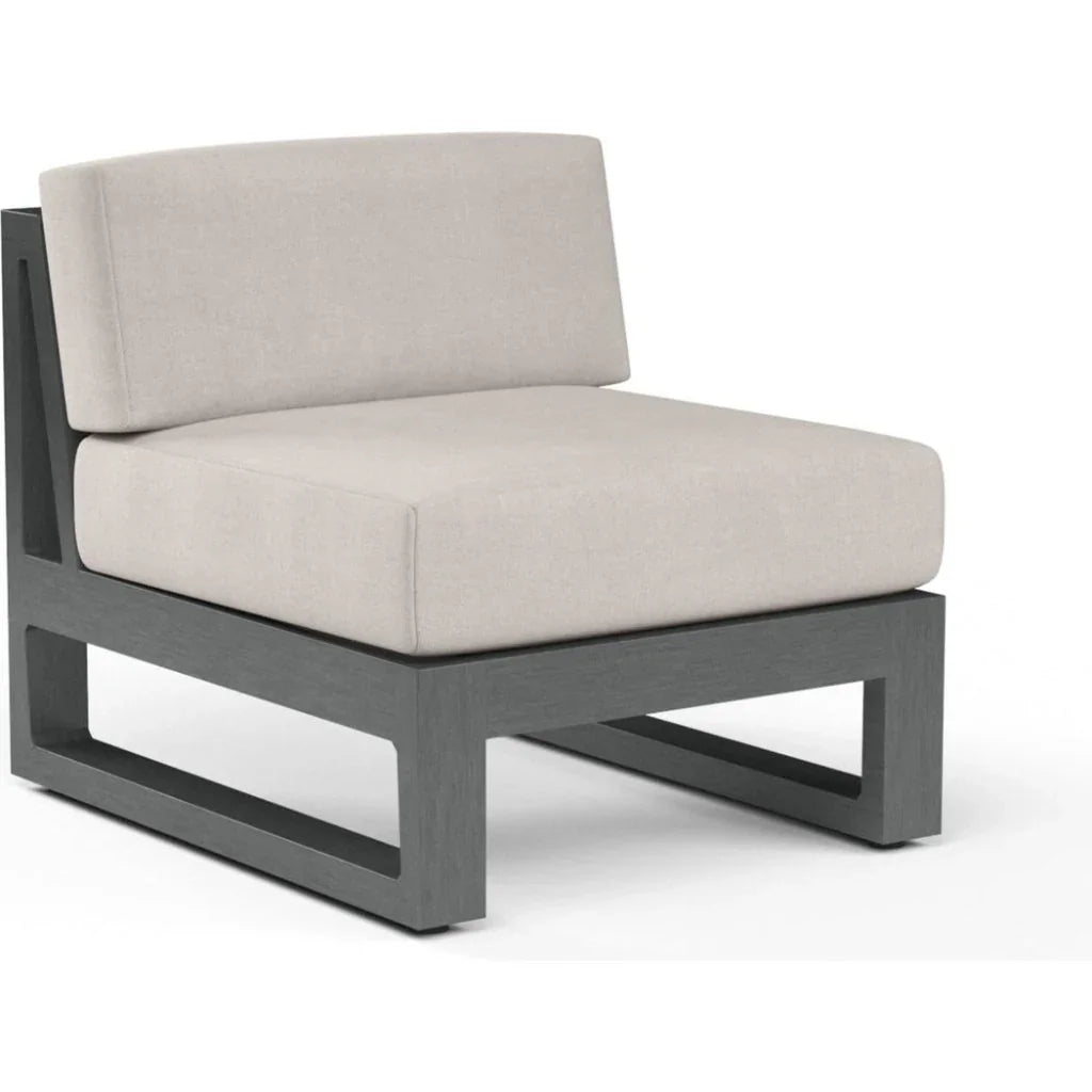 Redondo Sunbrella Armless Outdoor Club Chair-Outdoor Accent Chairs-Sunset West-Canvas Natural-LOOMLAN