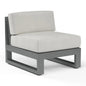 Redondo Sunbrella Armless Outdoor Club Chair-Outdoor Accent Chairs-Sunset West-Cast Silver-LOOMLAN