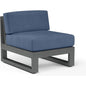 Redondo Sunbrella Armless Outdoor Club Chair-Outdoor Accent Chairs-Sunset West-Spectrum Indigo-LOOMLAN