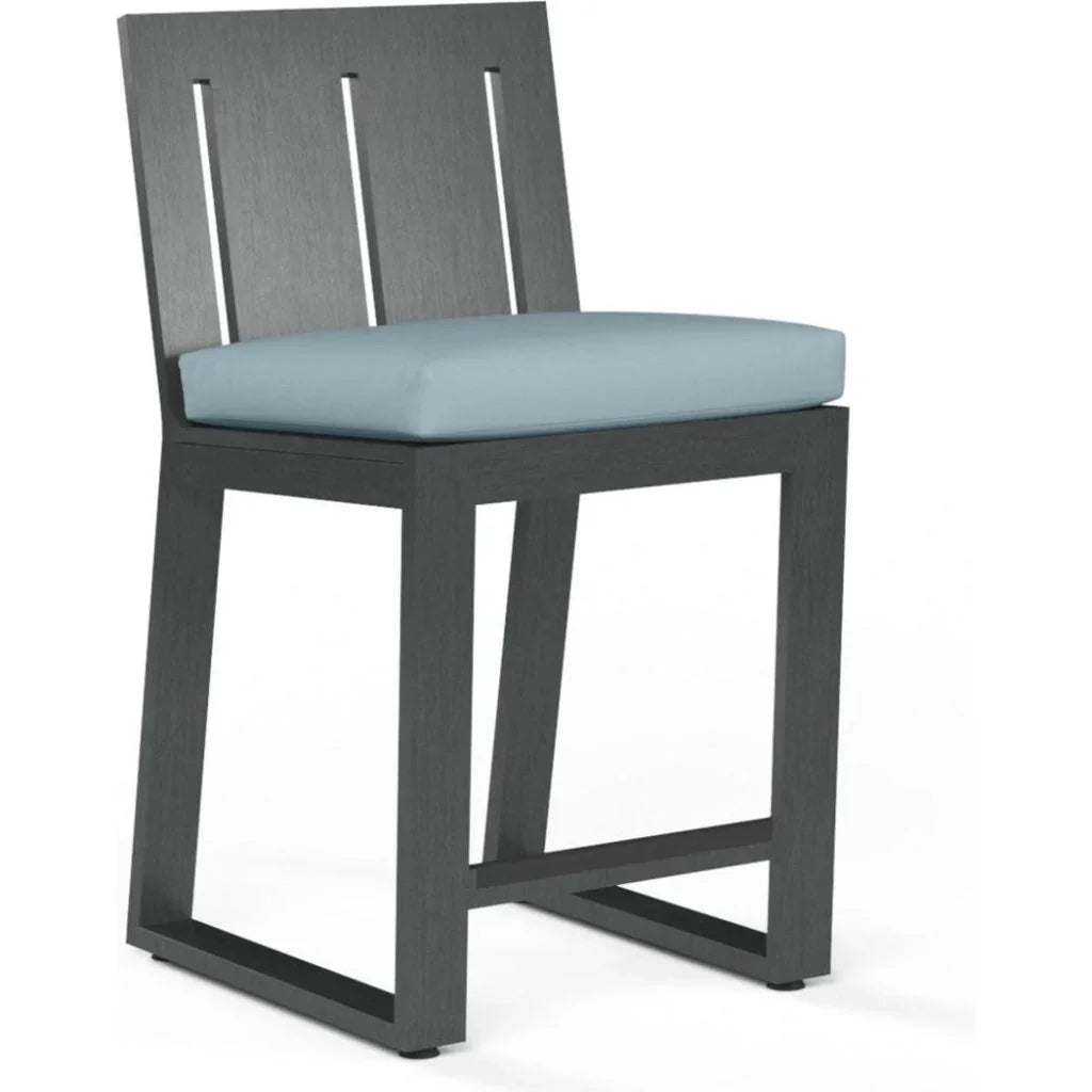 Redondo Sunbrella Outdoor Counter Stool-Outdoor Counter Stools-Sunset West-Canvas Skyline-LOOMLAN