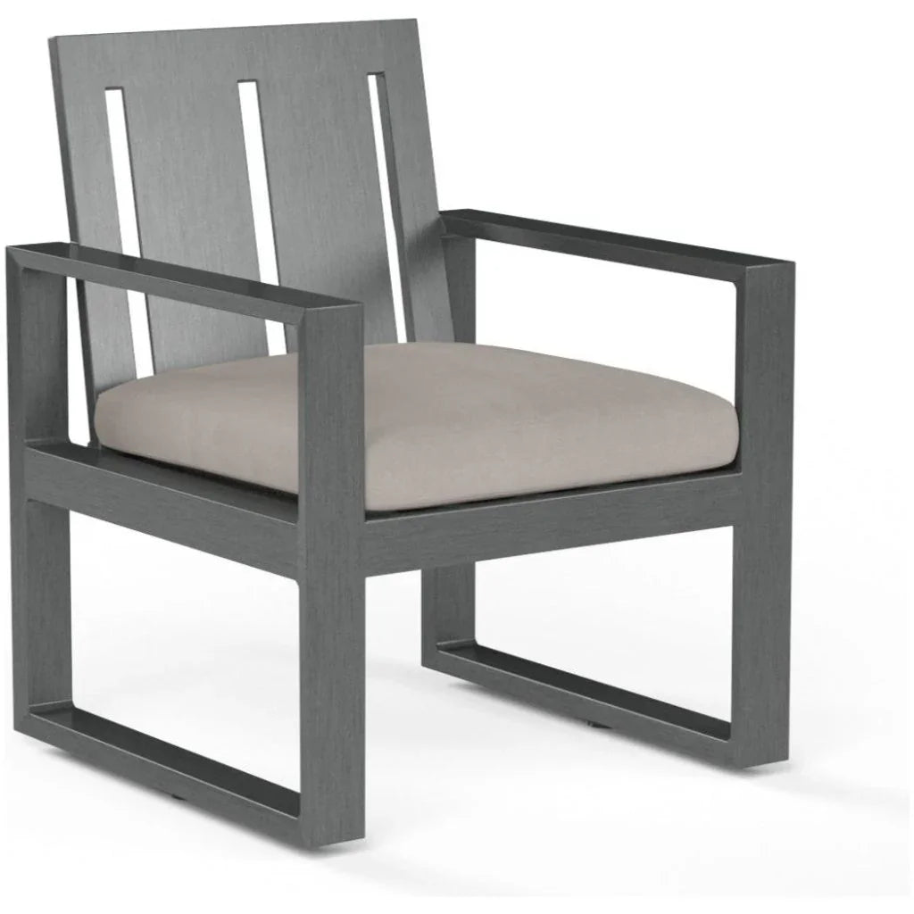 Redondo Sunbrella Outdoor Dining Armchair 2PC-Outdoor Dining Chairs-Sunset West-Canvas Natural-LOOMLAN