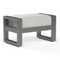 Redondo Sunbrella Outdoor Ottoman-Outdoor Ottomans-Sunset West-Cast Silver-LOOMLAN