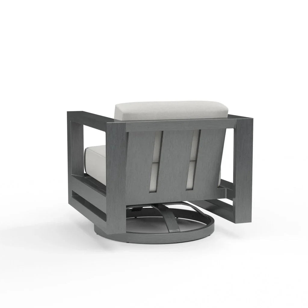 Redondo Sunbrella Swivel Outdoor Club Chair-Outdoor Accent Chairs-Sunset West-LOOMLAN