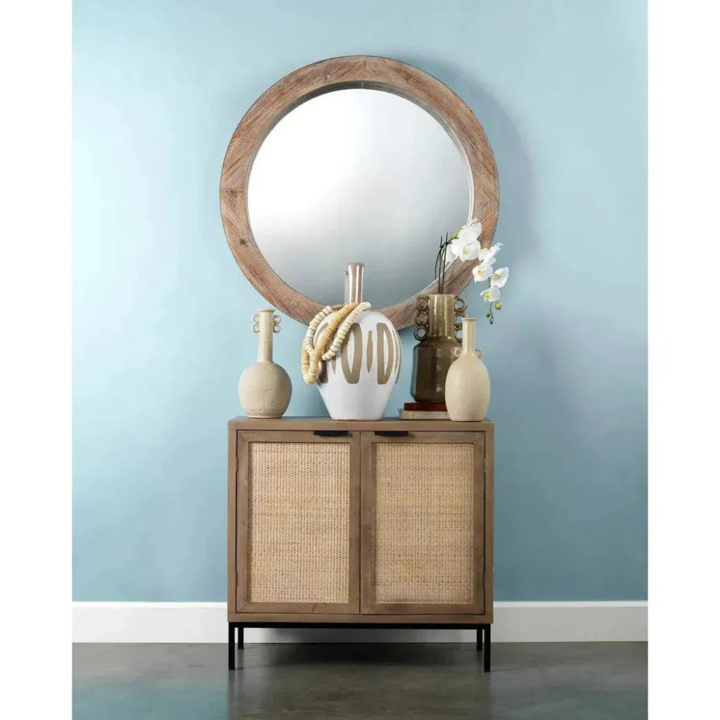 Reed Rattan 2 Door Accent Cabinet - LOOMLAN - Jamie Young - Accent Cabinets