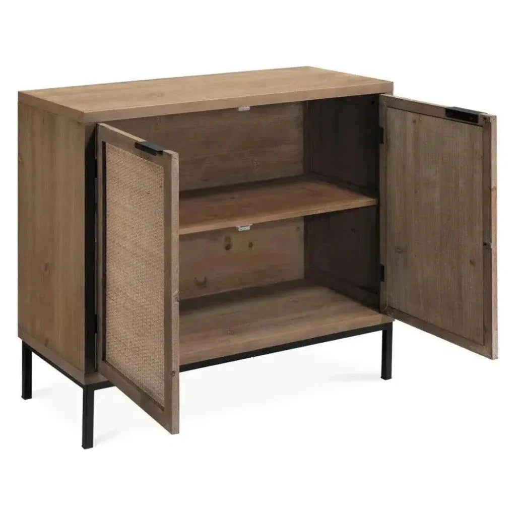 Reed Rattan 2 Door Accent Cabinet - LOOMLAN - Jamie Young - Accent Cabinets