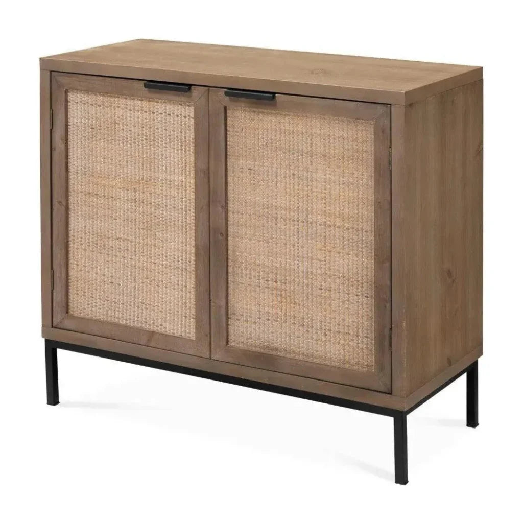 Reed Rattan 2 Door Accent Cabinet - LOOMLAN - Jamie Young - Accent Cabinets