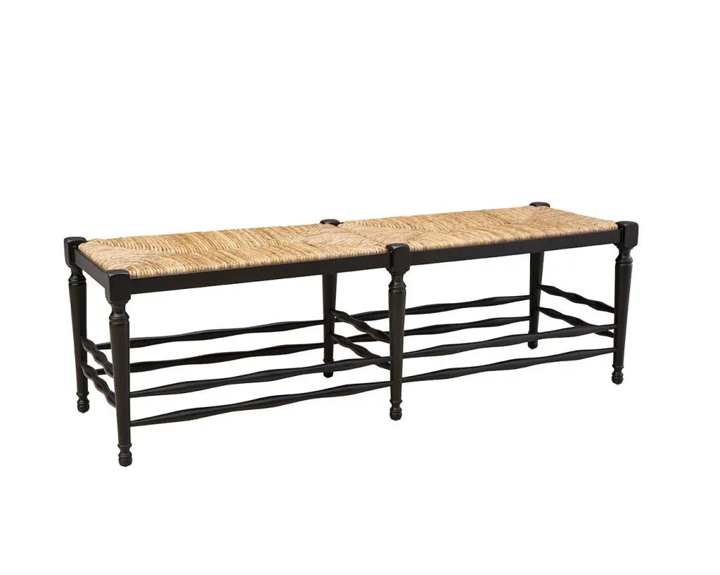 Reed Black Backless Bedroom Bench - LOOMLAN - Furniture Classics - Bedroom Benches