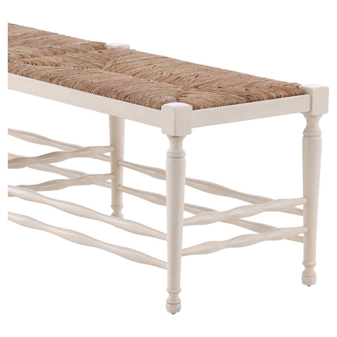 Reed Woven Rush Seat Bedroom Bench