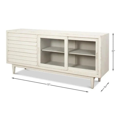 Reese Sideboard Antique White Cabinet For Living Room - LOOMLAN - Sarreid - Sideboards