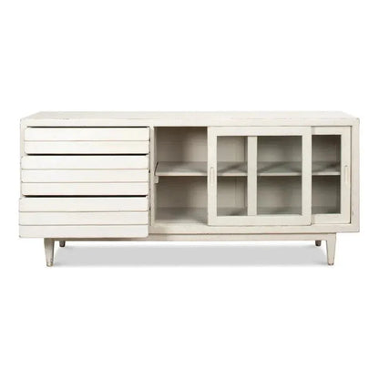 Reese Sideboard Antique White Cabinet For Living Room - LOOMLAN - Sarreid - Sideboards