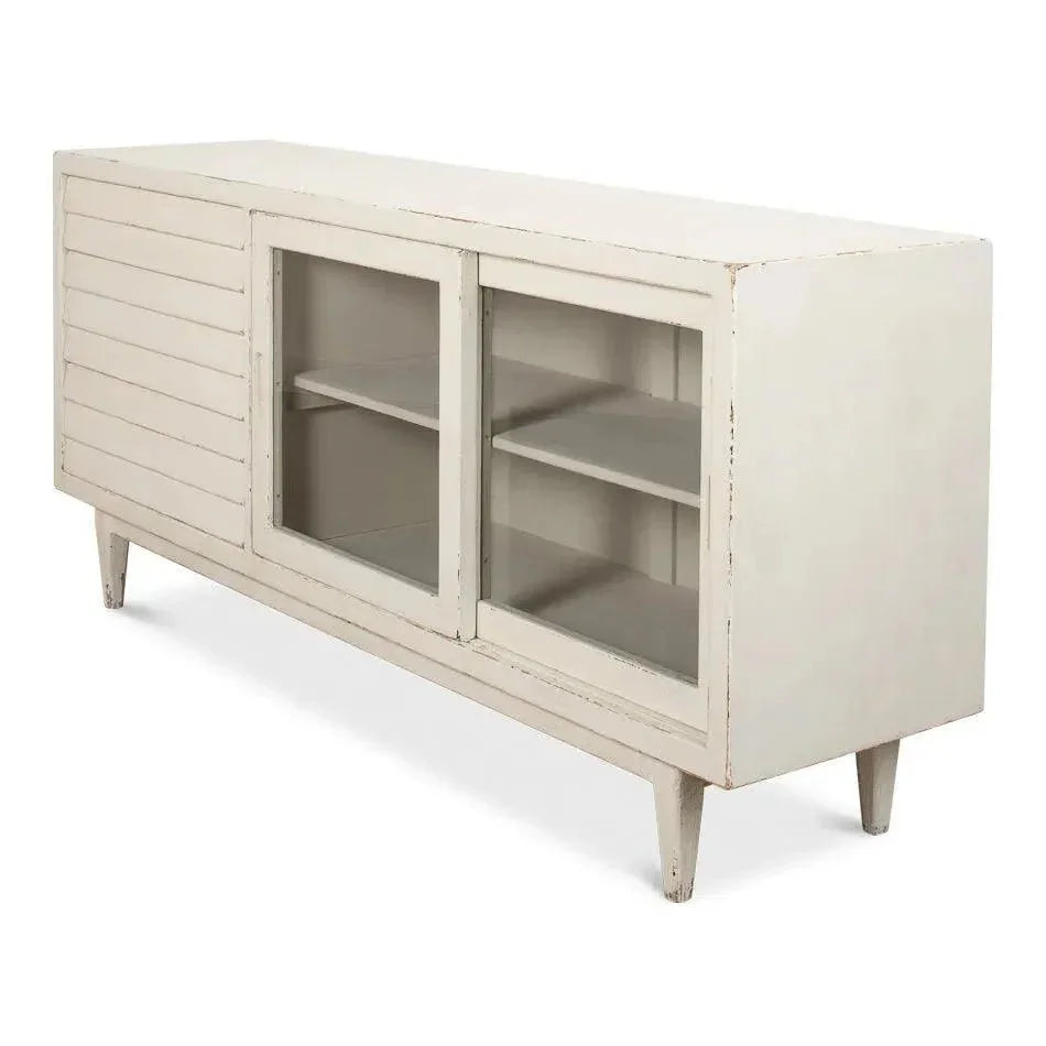 Reese Sideboard Antique White Cabinet For Living Room - LOOMLAN - Sarreid - Sideboards