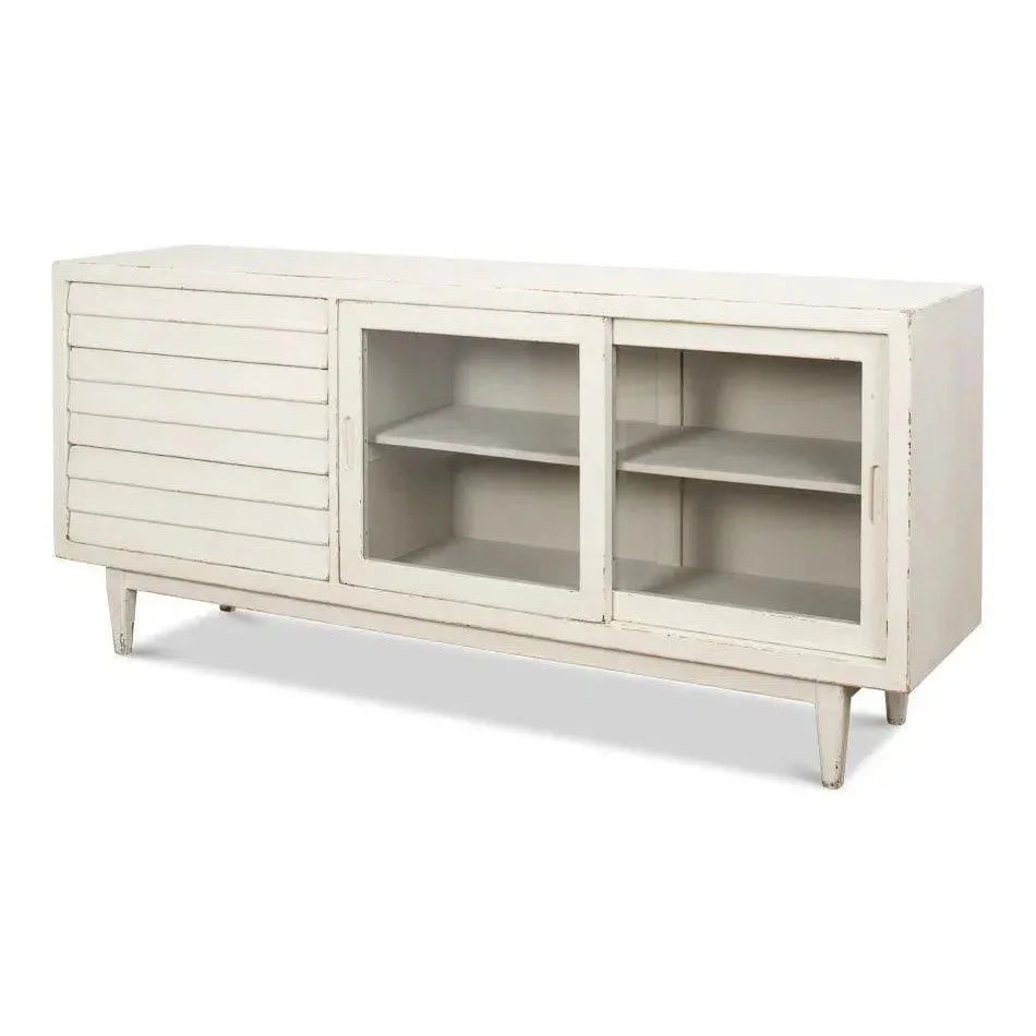 Reese Sideboard Antique White Cabinet For Living Room - LOOMLAN - Sarreid - Sideboards