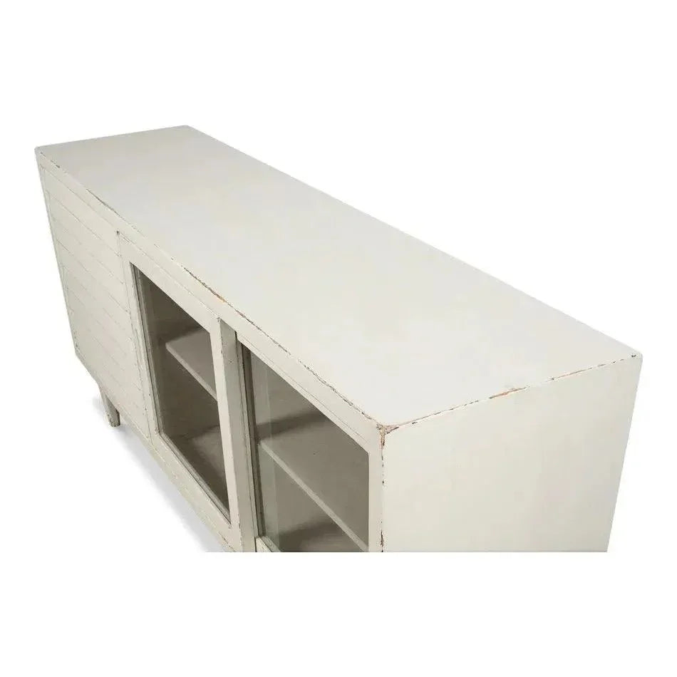 Reese Sideboard Antique White Cabinet For Living Room - LOOMLAN - Sarreid - Sideboards