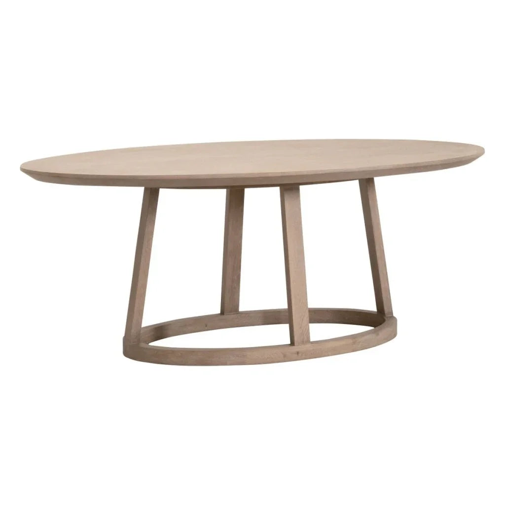 Reeves Modern Wood Dining Table-Dining Tables-Essentials For Living-Oval-LOOMLAN