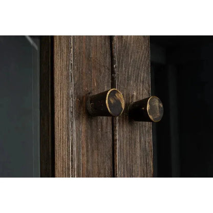 Refined Arches Tall Curio Bookcase Glass Doors - LOOMLAN - Sarreid - Bookcases