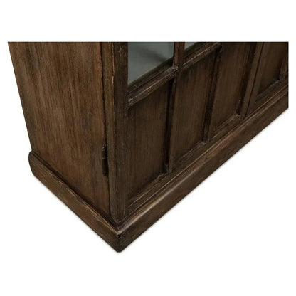 Refined Arches Tall Curio Bookcase Glass Doors - LOOMLAN - Sarreid - Bookcases