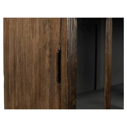 Refined Arches Tall Curio Bookcase Glass Doors - LOOMLAN - Sarreid - Bookcases