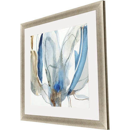 Refined Hand Assembled Blue Framed Wall Art