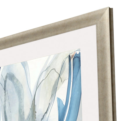 Refined Hand Assembled Blue Framed Wall Art