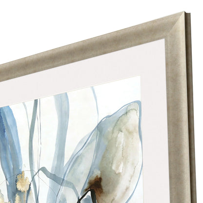 Refined Hand Assembled Blue Framed Wall Art