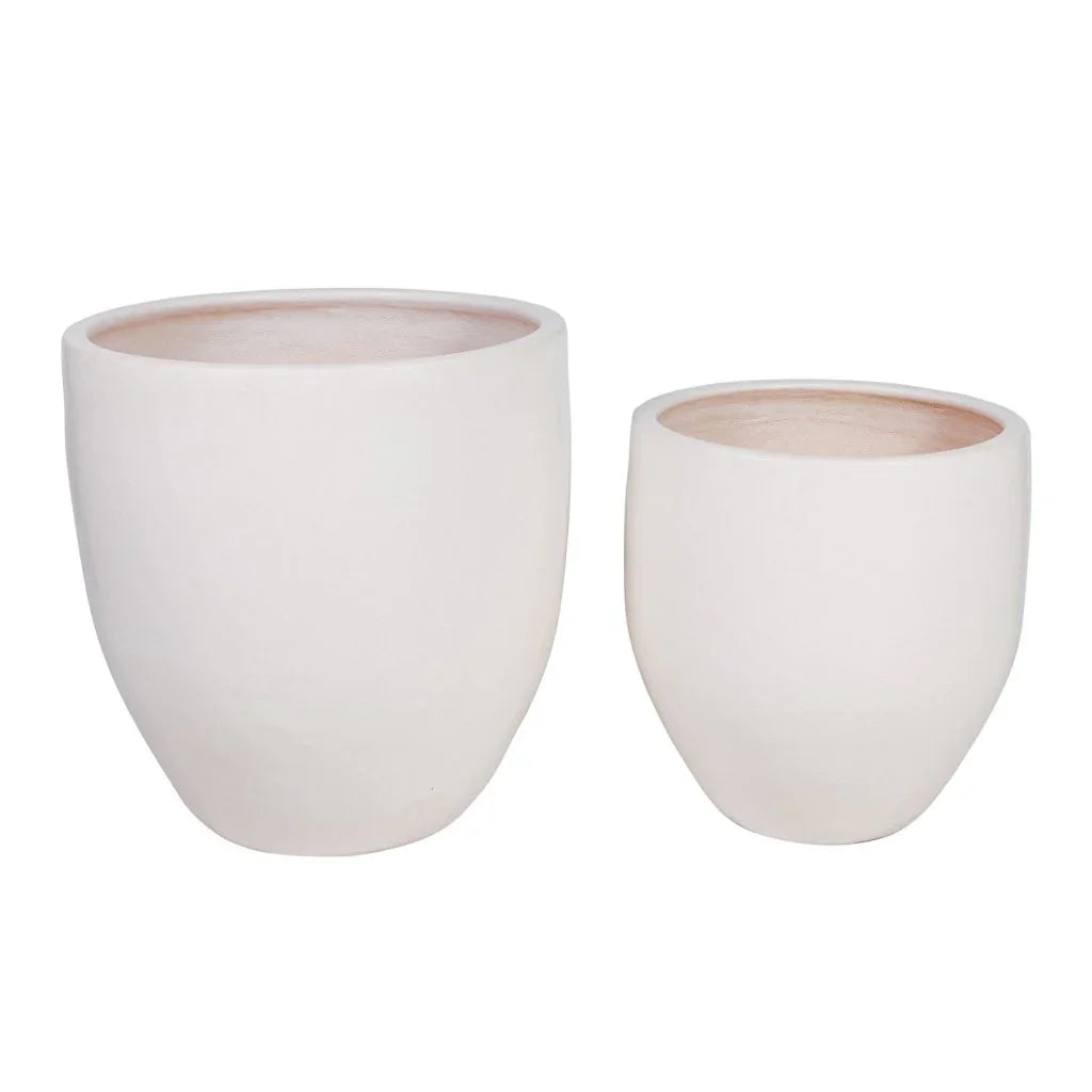 Reflection Ceramic Patio Planter (Set Of 2) - LOOMLAN - Seasonal Living - Outdoor Accessories