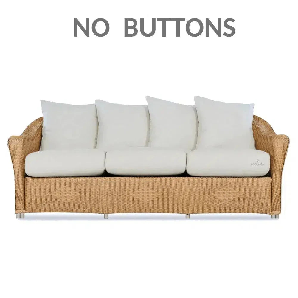 Reflections 3 - Seater Sofa All Weather Wicker Sunbrella Cushions - LOOMLAN - Lloyd Flanders - Outdoor Sofas & Loveseats