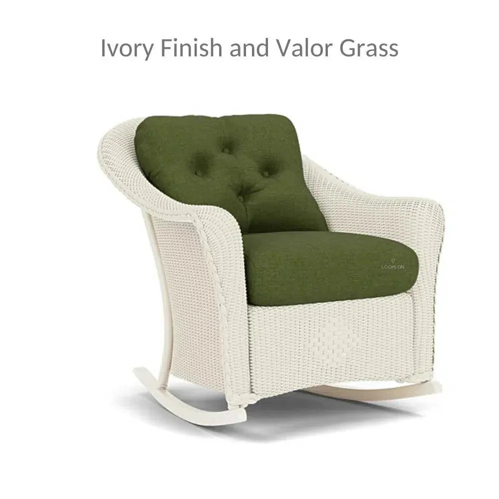 Reflections 3PC Lounge Set Rocker Chair Ottoman & Table-Outdoor Lounge Sets-Lloyd Flanders-LOOMLAN