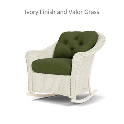 Reflections 3PC Lounge Set Rocker Chair Ottoman & Table-Outdoor Lounge Sets-Lloyd Flanders-LOOMLAN