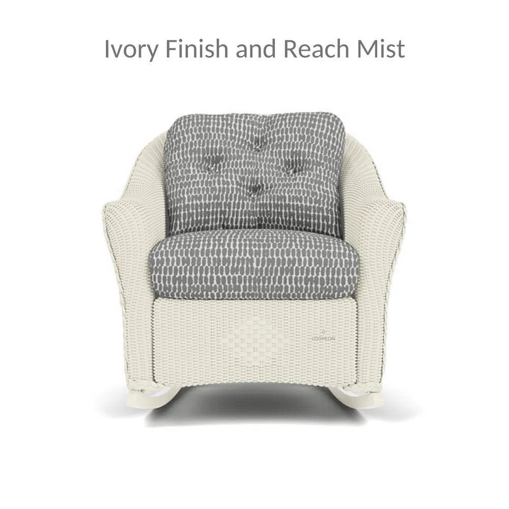 Reflections 3PC Lounge Set Rocker Chair Ottoman & Table-Outdoor Lounge Sets-Lloyd Flanders-LOOMLAN